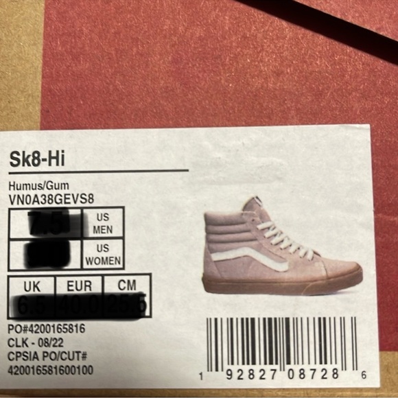 Vans WMNS Sk8-Hi
Humus/Gum
VN0A38GEVS8
Sneakers - Picture 16 of 16